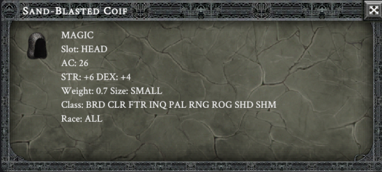 SAND-BLASTED COIF item card